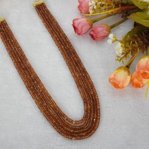 GOMED HESSONITE GARNET 5 ROWS