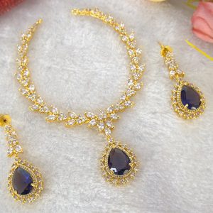 CZ AMETHYST BLUE NC SET