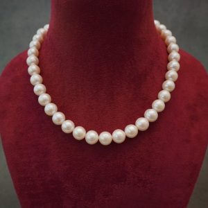 Cream Pearl Mala (12MM)