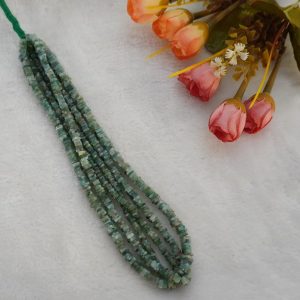 EMERALD BLOCKS BEADS 3 ROWS