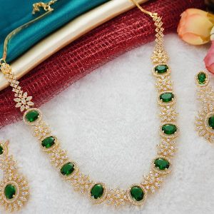 GREEN WHITE CZ NC SET