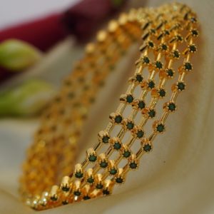Green Stone Bangles
