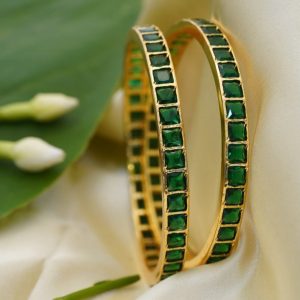 Green Stone Bangles