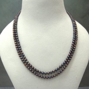 Grey Pearl Double line Mala (5MM)