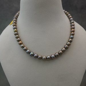 Grey Pearl Mala (9MM)