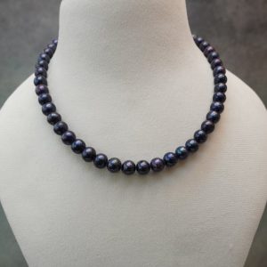 Grey Pearl Mala (9MM)