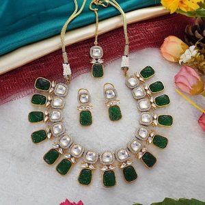 KUNDAN GREEN NC SET