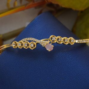 L PINK CZ GP BRACELET