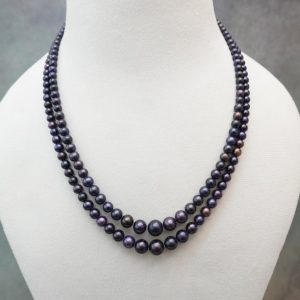 Multi Grey Pearl Double line Mala