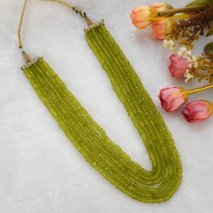 PERIDOT UNCUT 6 ROWS BEADS