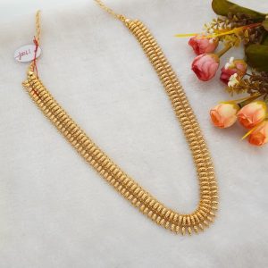Plain NC – Elegant Gold-Plated Plain Necklace for Daily & Ethnic Wear