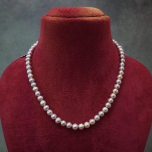 Peach Pearl Mala (7MM)