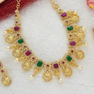 RED GREEN WHITE CZ NC SET