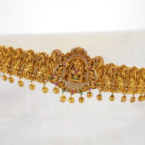 RED GREEN WHITE LAKSHMI WITH ELEPHANTS HIPP BELT