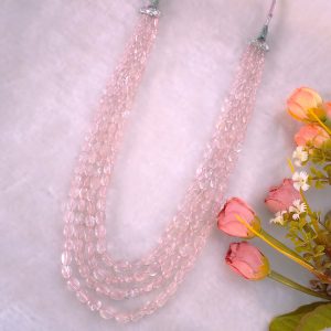 ROSE QUARTZ OVAL UNCUT BEADS