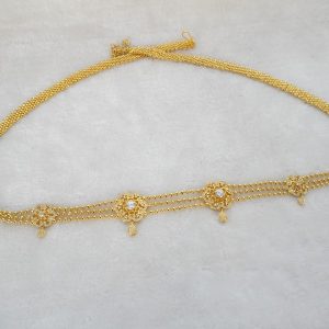 WHITE CZ GP HIPP CHAIN
