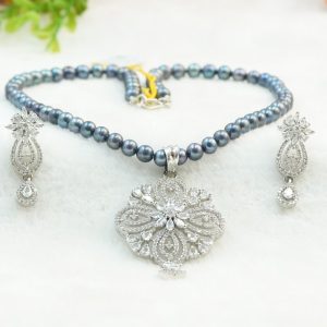 Single Row Grey Choker Set