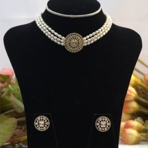 3 Row Pink Choker Set