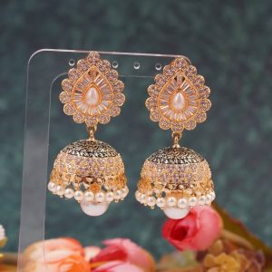 Antique Enamel Jhumki