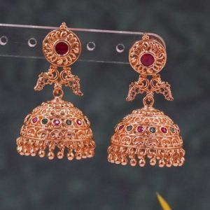 Antique Red & Green Jhumki