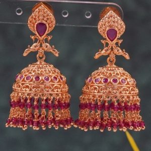 Antique Red Jhumki
