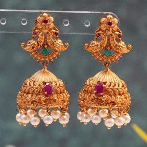 Antique Red and Green Jhumki