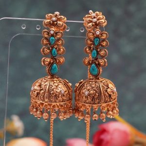 Antique Turquoise Blue Jhumki