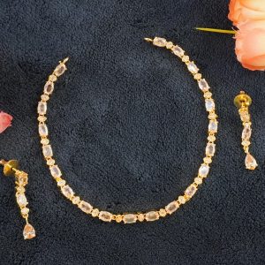 Champagne Stone Necklace Set