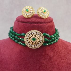 Green beads Chocker Set