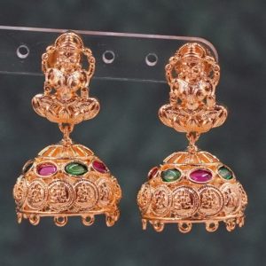 Kempu Red & Green Jhumki