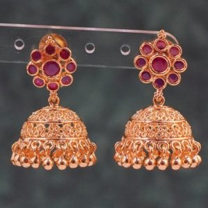 Red Kempu Jhumki
