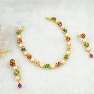 Navarathna Necklace Set