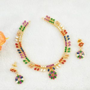 Radiant Navarathna Necklace Set