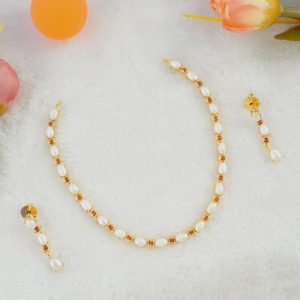Pearls and Coral Necklace Set