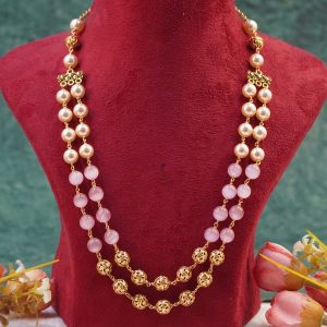Pink Monalisa and SCS Pearl Kambi Mala (2 Rows)
