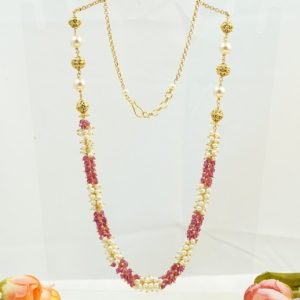 Red Beads and CKS Pearls Mala