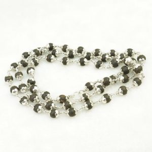 Karungali Silver Kambi Mala with Caps