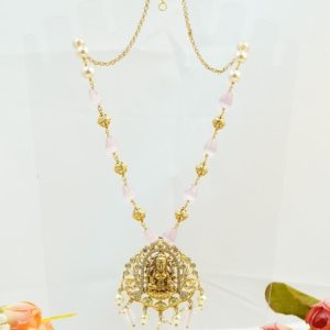 Pink Monalisha Drops with CKS Pearls Victorian Pendant