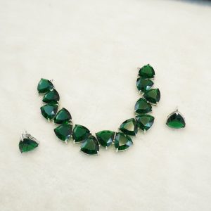GREEN STONE NECKLACE SET